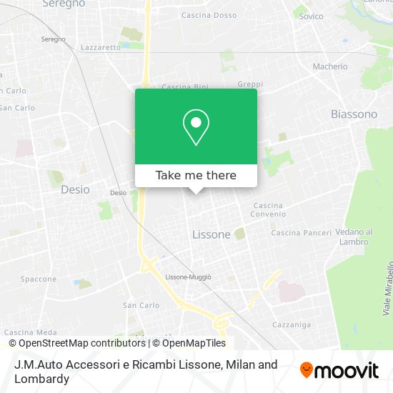 J.M.Auto Accessori e Ricambi Lissone map