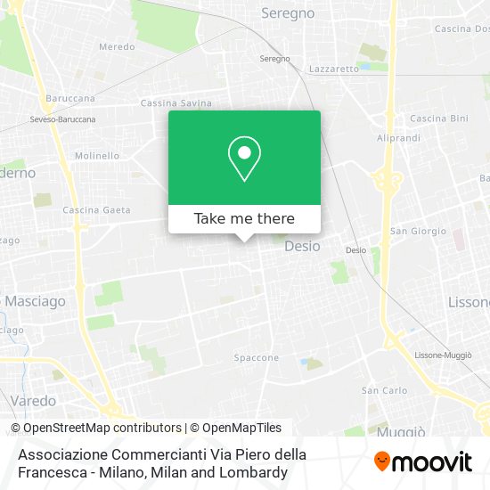 Associazione Commercianti Via Piero della Francesca - Milano map