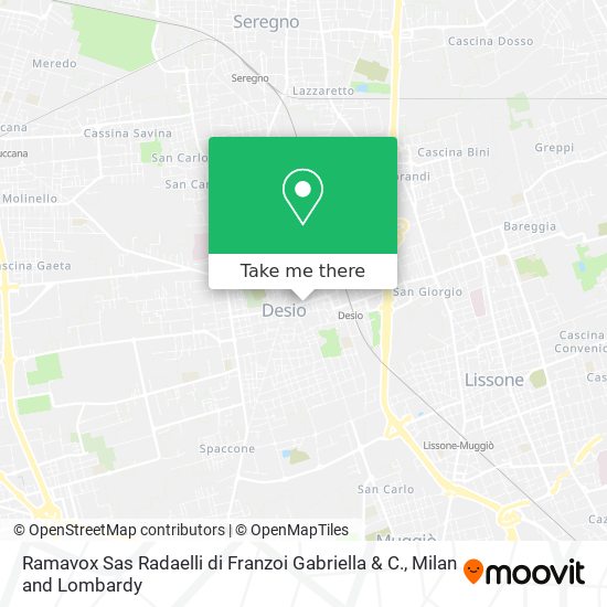Ramavox Sas Radaelli di Franzoi Gabriella & C. map