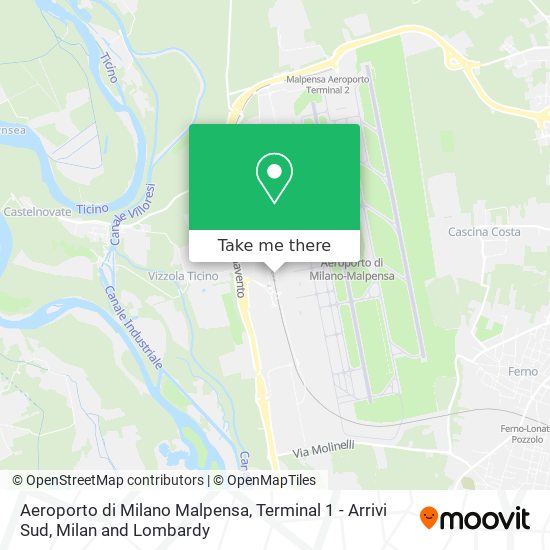 Aeroporto di Milano Malpensa, Terminal 1 - Arrivi Sud map