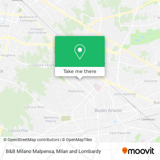 B&B Milano Malpensa map