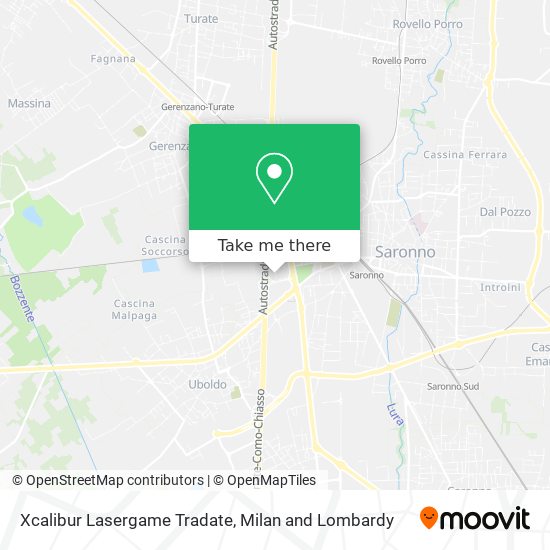 Xcalibur Lasergame Tradate map