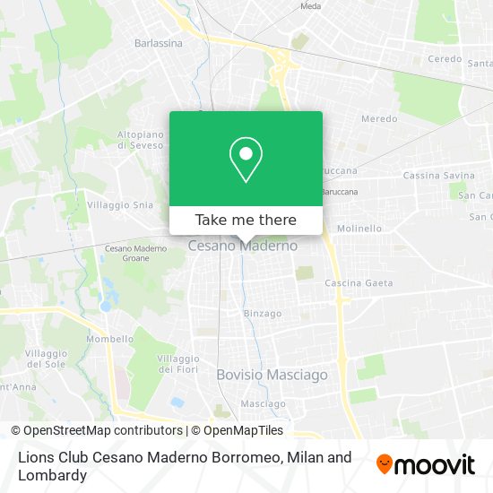 Lions Club Cesano Maderno Borromeo map