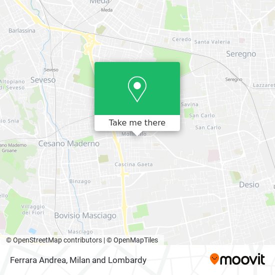 Ferrara Andrea map
