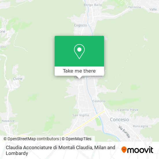 Claudia Acconciature di Montali Claudia map