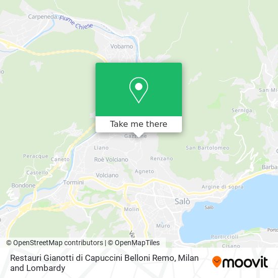 Restauri Gianotti di Capuccini Belloni Remo map