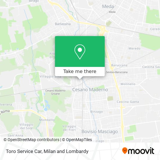 Toro Service Car map