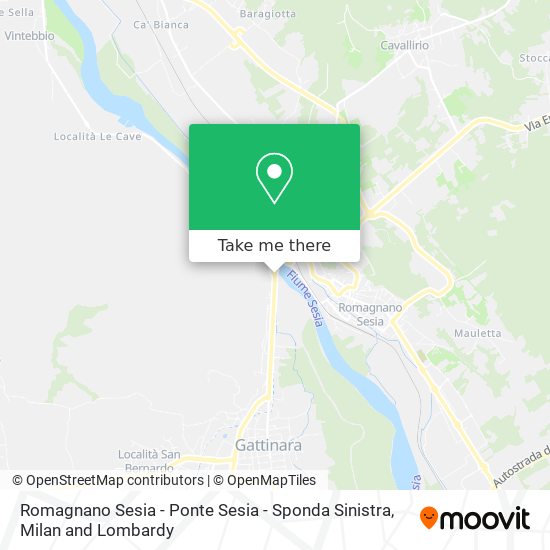 Romagnano Sesia - Ponte Sesia - Sponda Sinistra map