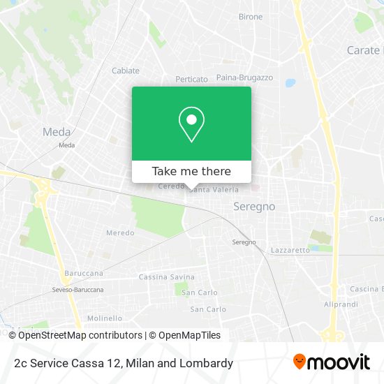 2c Service Cassa 12 map