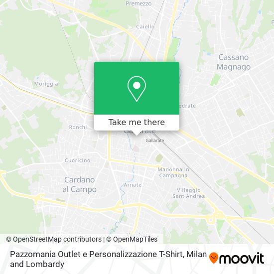Pazzomania Outlet e Personalizzazione T-Shirt map