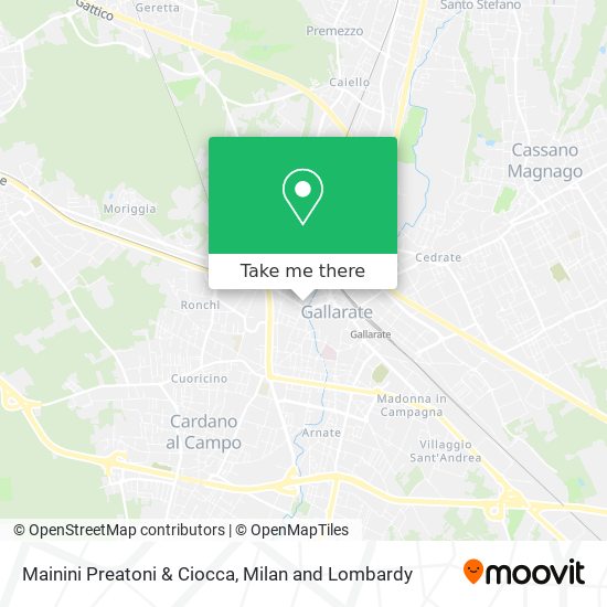 Mainini Preatoni & Ciocca map