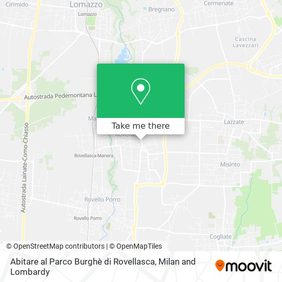 Abitare al Parco Burghè di Rovellasca map