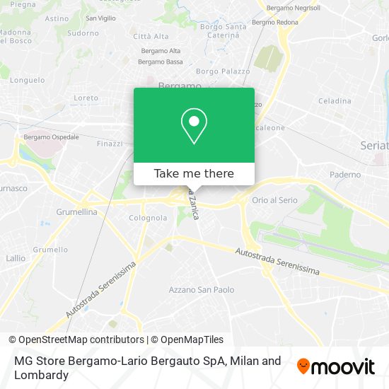 MG Store Bergamo-Lario Bergauto SpA map