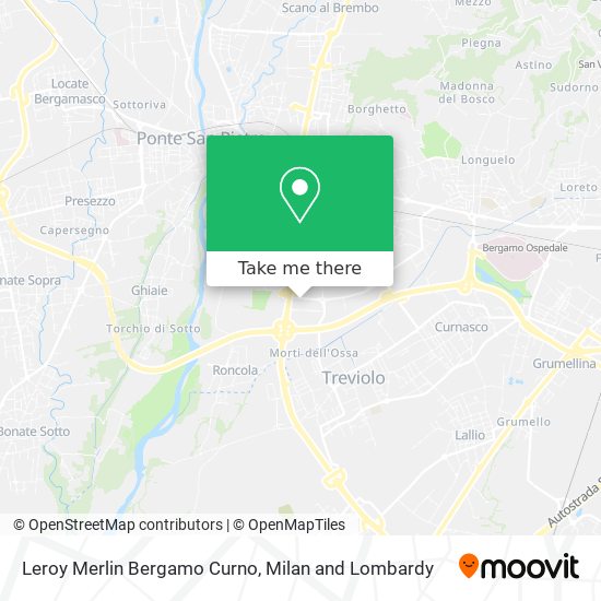 Leroy Merlin Bergamo Curno map