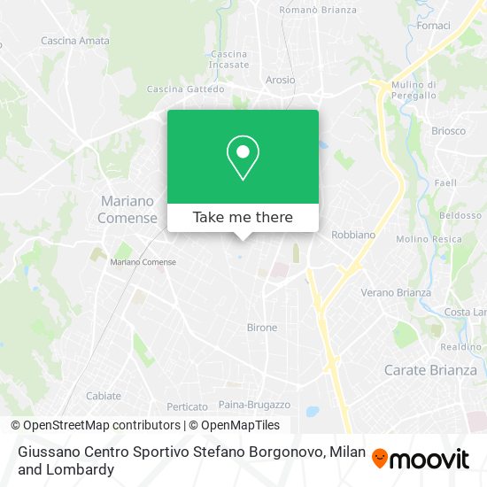 Giussano Centro Sportivo Stefano Borgonovo map
