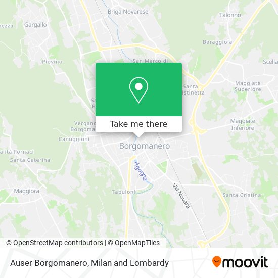 Auser Borgomanero map
