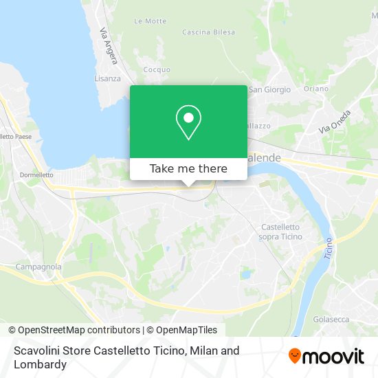 Scavolini Store Castelletto Ticino map