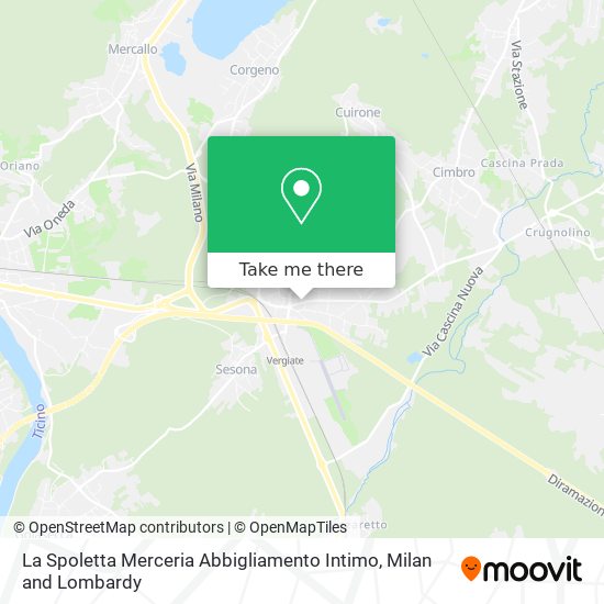La Spoletta Merceria Abbigliamento Intimo map