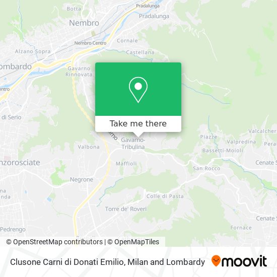 Clusone Carni di Donati Emilio map