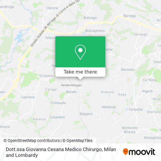 Dott.ssa Giovanna Cesana Medico Chirurgo map