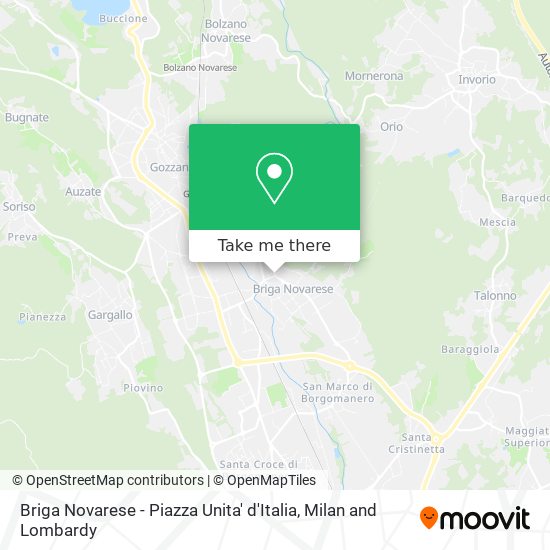 Briga Novarese - Piazza Unita' d'Italia map