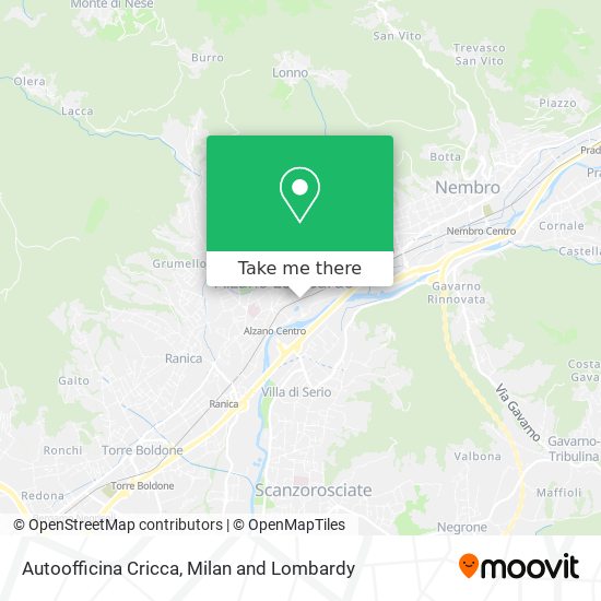 Autoofficina Cricca map