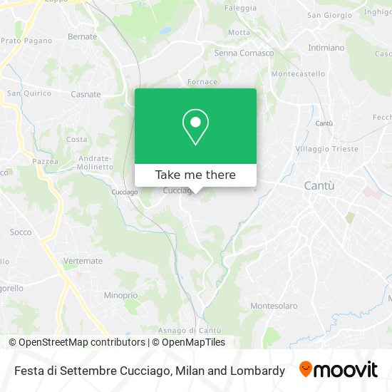 Festa di Settembre Cucciago map