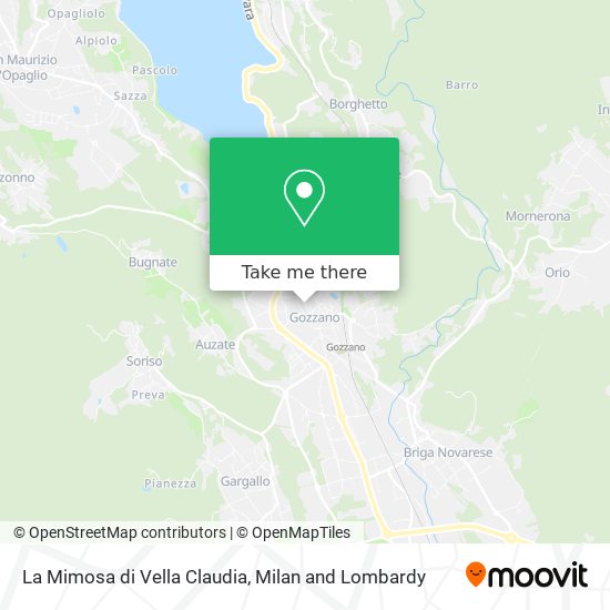 La Mimosa di Vella Claudia map