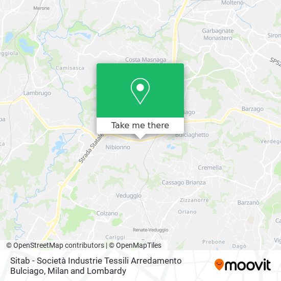Sitab - Società Industrie Tessili Arredamento Bulciago map