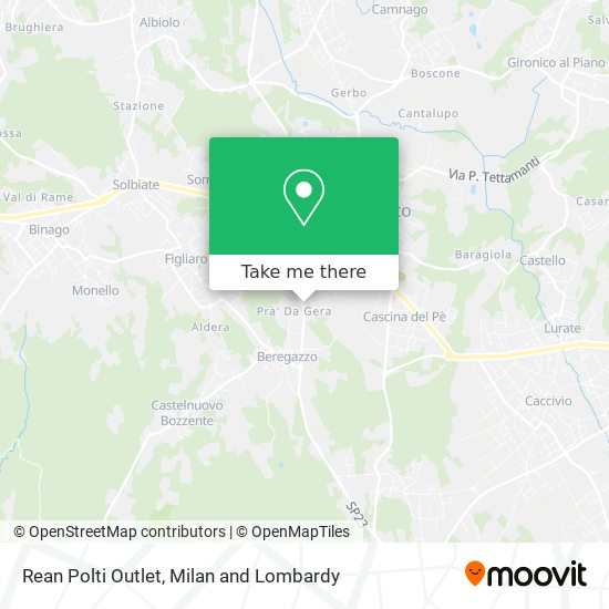 Rean Polti Outlet map
