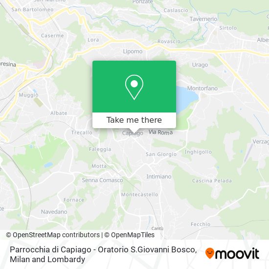 Parrocchia di Capiago - Oratorio S.Giovanni Bosco map