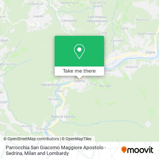 Parrocchia San Giacomo Maggiore Apostolo - Sedrina map
