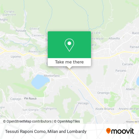 Tessuti Raponi Como map
