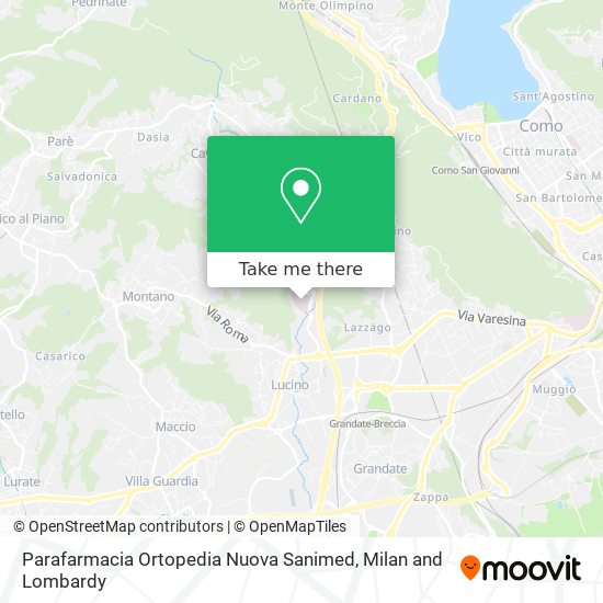 Parafarmacia Ortopedia Nuova Sanimed map