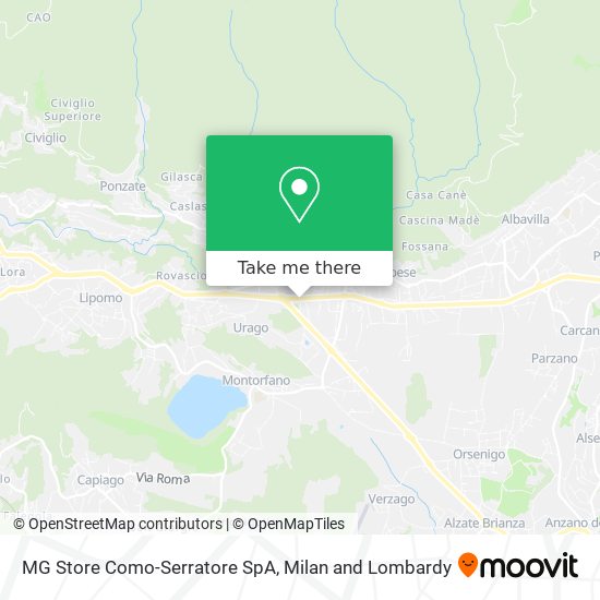 MG Store Como-Serratore SpA map