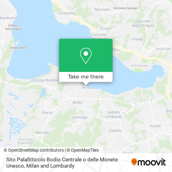 Sito Palafitticolo Bodio Centrale o delle Monete Unesco map