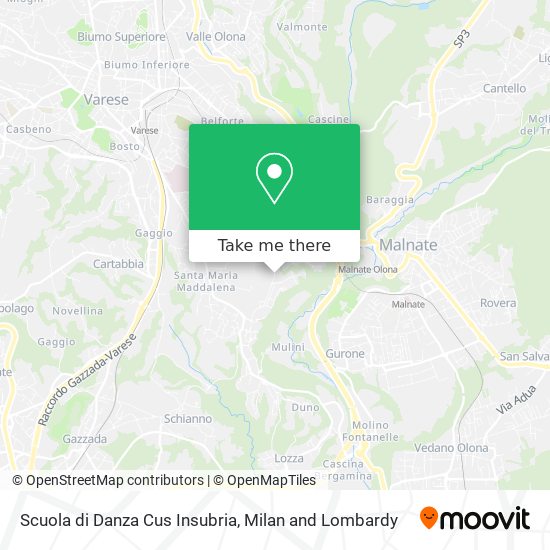 Scuola di Danza Cus Insubria map