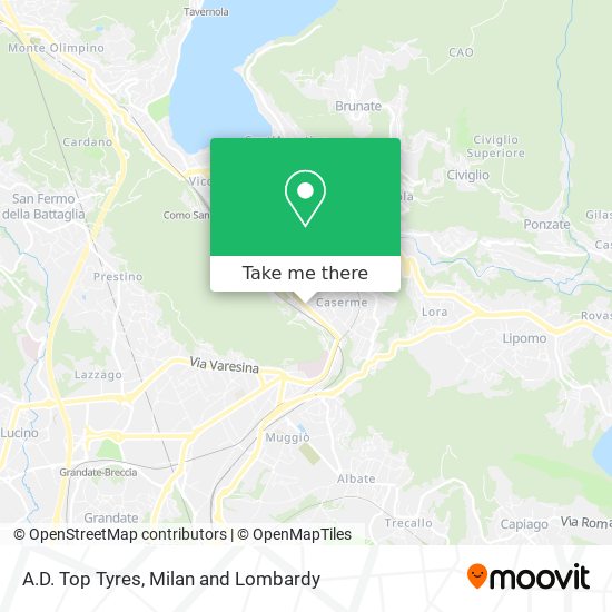 A.D. Top Tyres map