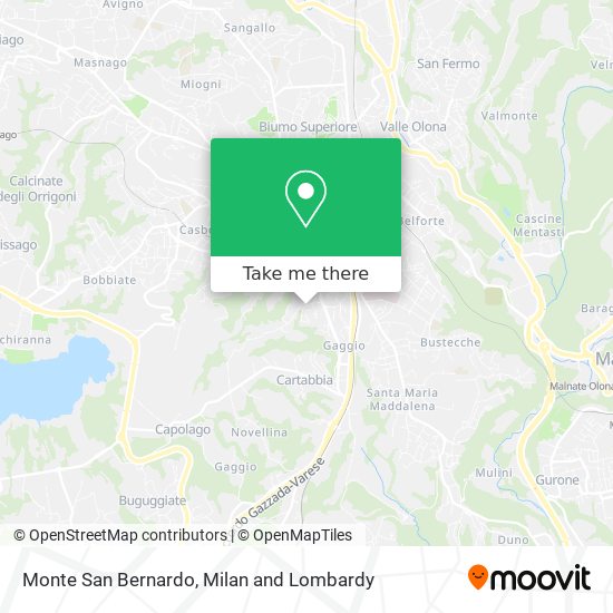 Monte San Bernardo map