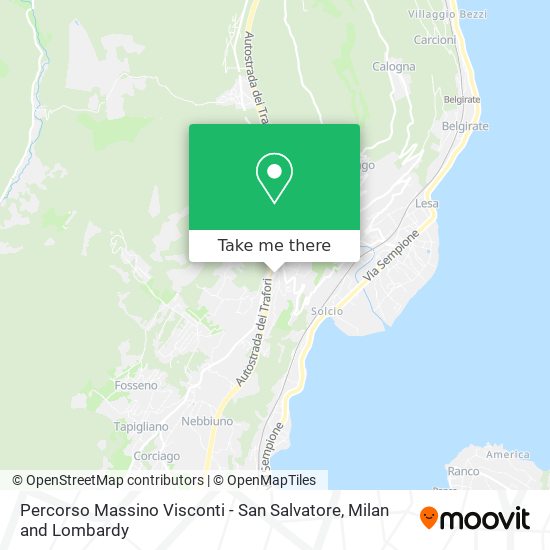 Percorso Massino Visconti - San Salvatore map