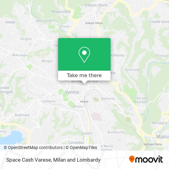 Space Cash Varese map