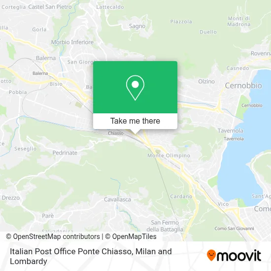 Italian Post Office Ponte Chiasso map