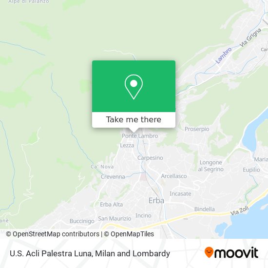 U.S. Acli Palestra Luna map
