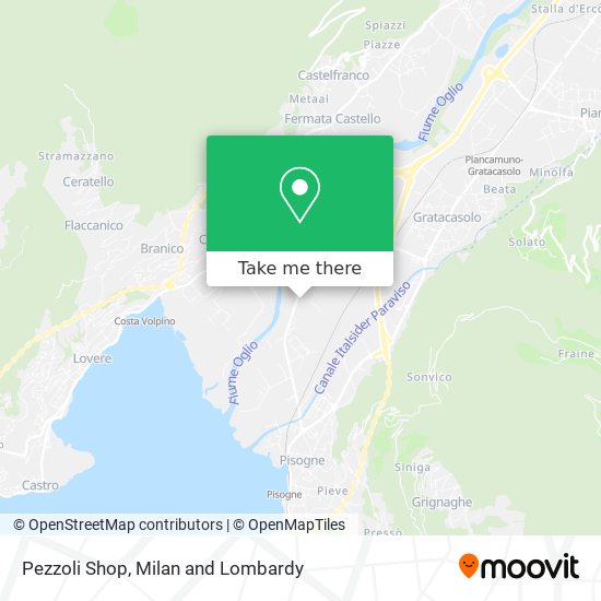 Pezzoli Shop map
