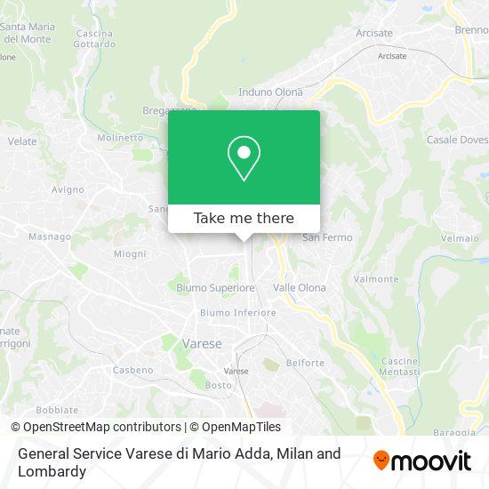 General Service Varese di Mario Adda map