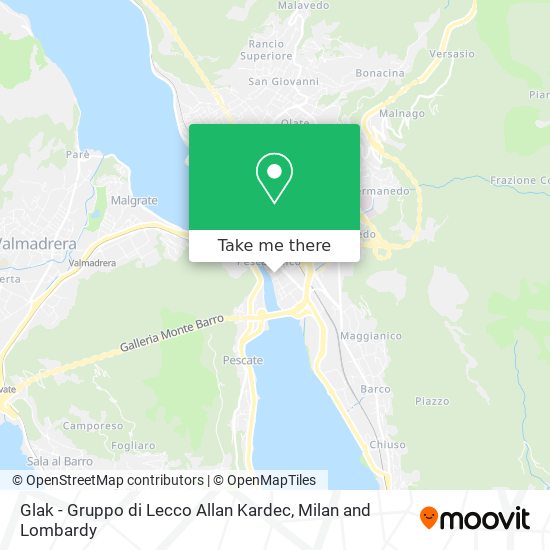 Glak - Gruppo di Lecco Allan Kardec map