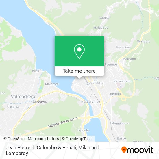Jean Pierre di Colombo & Penati map