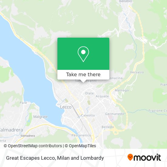Great Escapes Lecco map