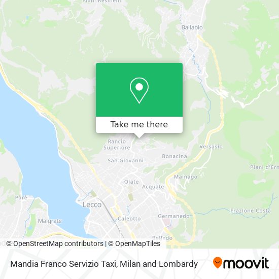 Mandia Franco Servizio Taxi map