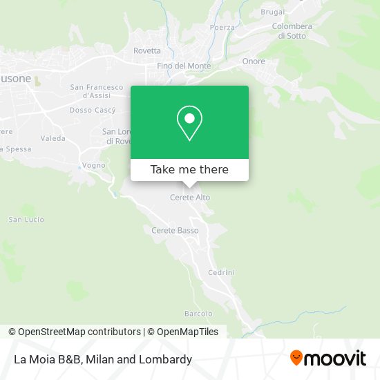 La Moia B&B map